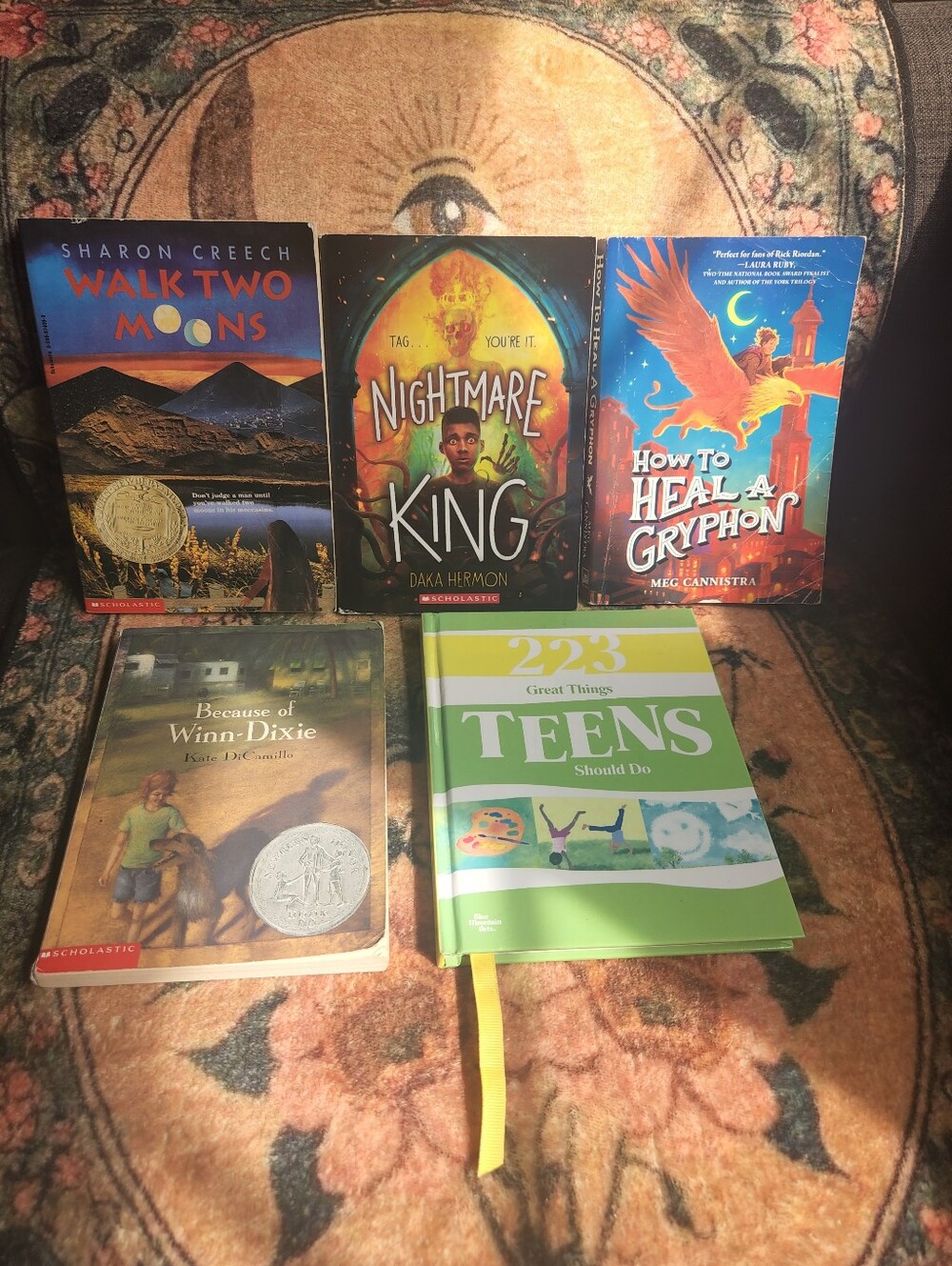 Middle Grade & Teen 5-Book Lot - Walk Two Moons Winn-Dixie Nightmare King